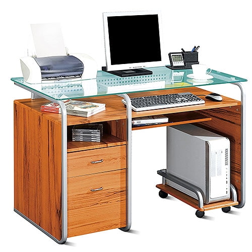 US store free delivery Computer Desk Workstation With Pull Out Keyboard Tray